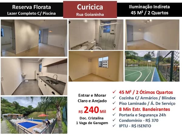 Apto JPA Curicica Reserva Florata 45M²