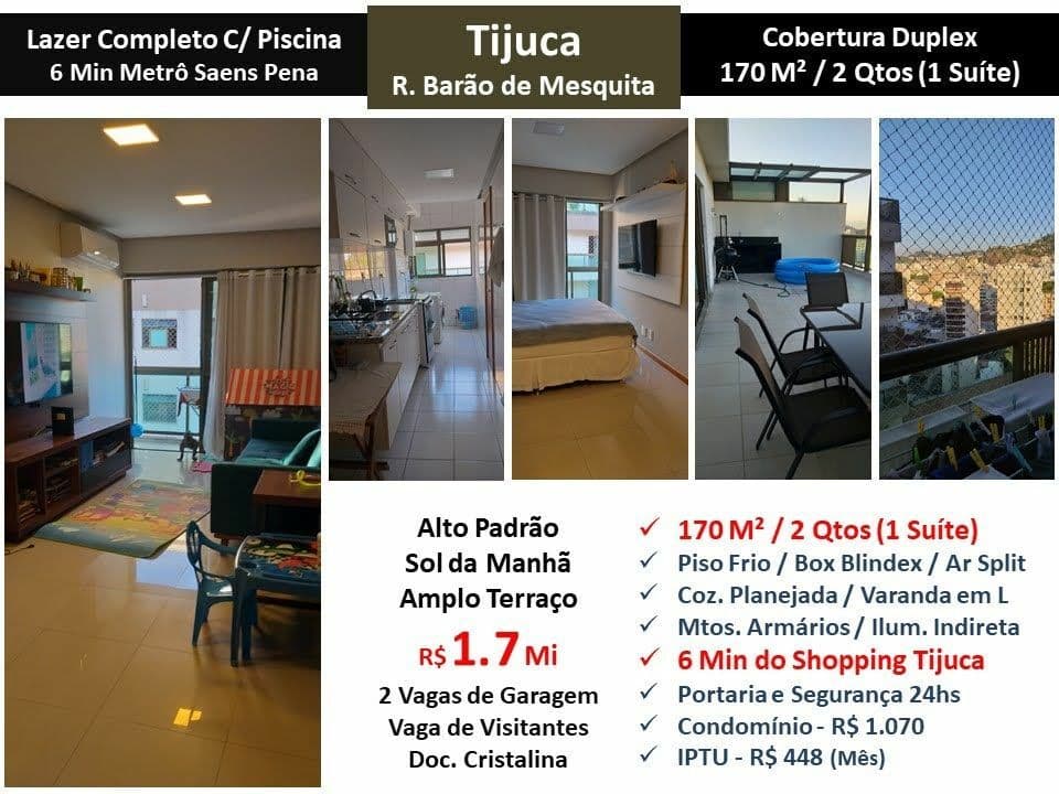 Cob Tijuca Bella Tijuca Barão de Mesquita 170M²