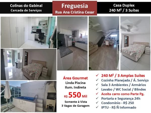 Casa JPA Freguesia Colinas do Gabinal 240M² 2
