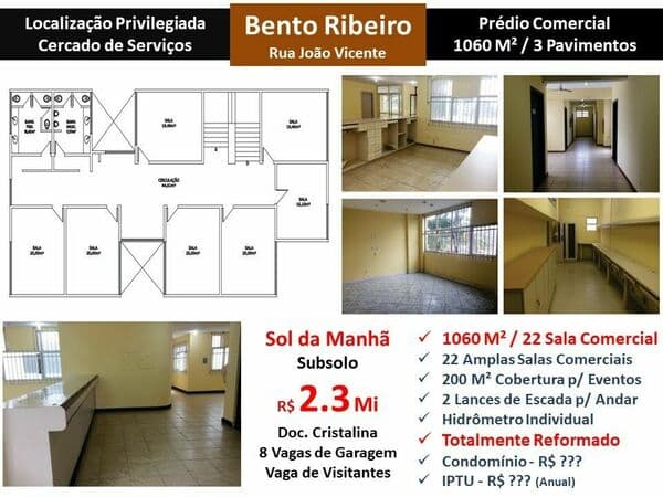 Prédio JPA Bento Ribeiro João Vicente 1060M²