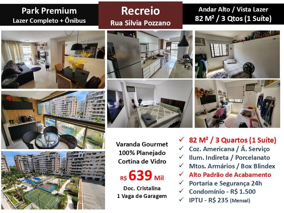 Apto Recreio Zico Park Premium 82M² 22