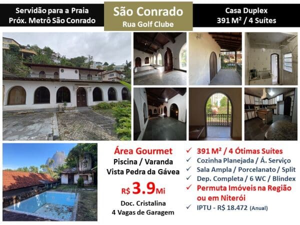 Casa São Conrado Golf Clube 391M²