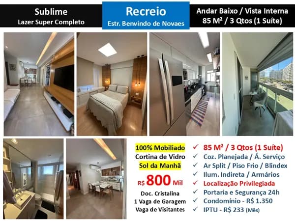 Apto Recreio Sublime 85M²