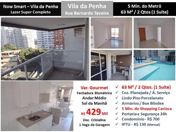 Apto Vila da Penha Now Smart Vila da Penha 63M²