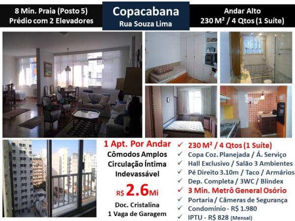 Apto Copacabana Sousa Lima 230M²
