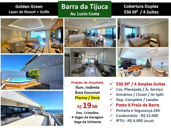 Cob Barra da Tijuca Praia Golden Green 550M²