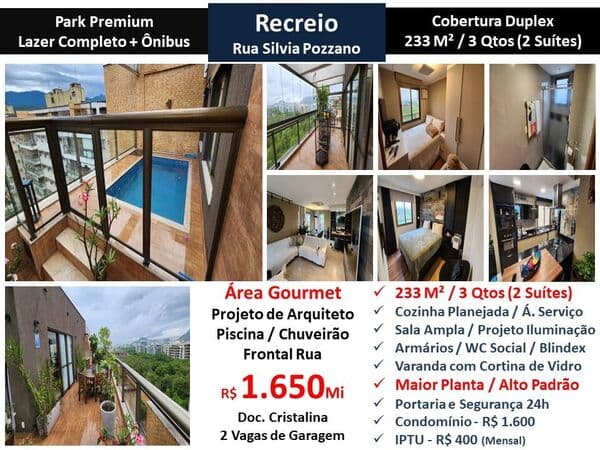 Cob Recreio Zico Park Premium 233M² 2
