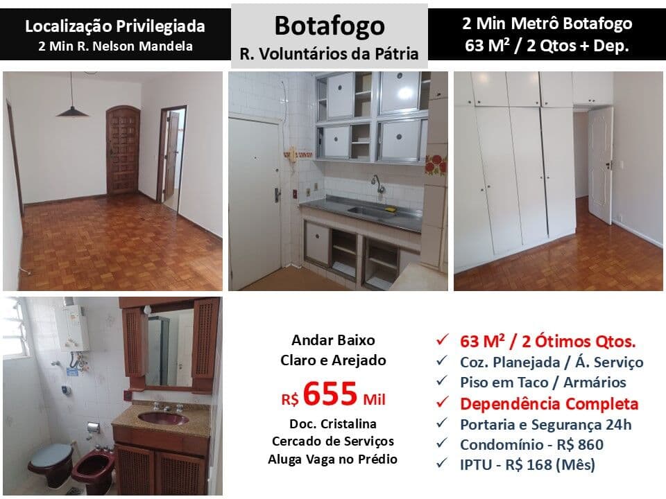 Apto Botafogo Vol. da Pátria 63M²