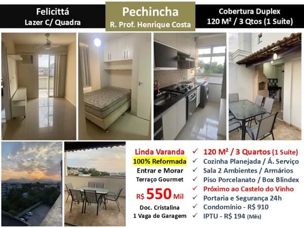Cob JPA Pechincha Henrique Costa Felicittá 120M²