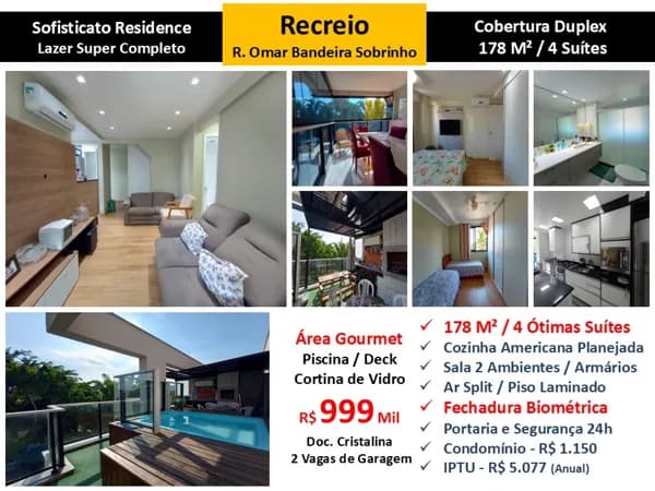 Cob Recreio Zico Sofisticato 178M²