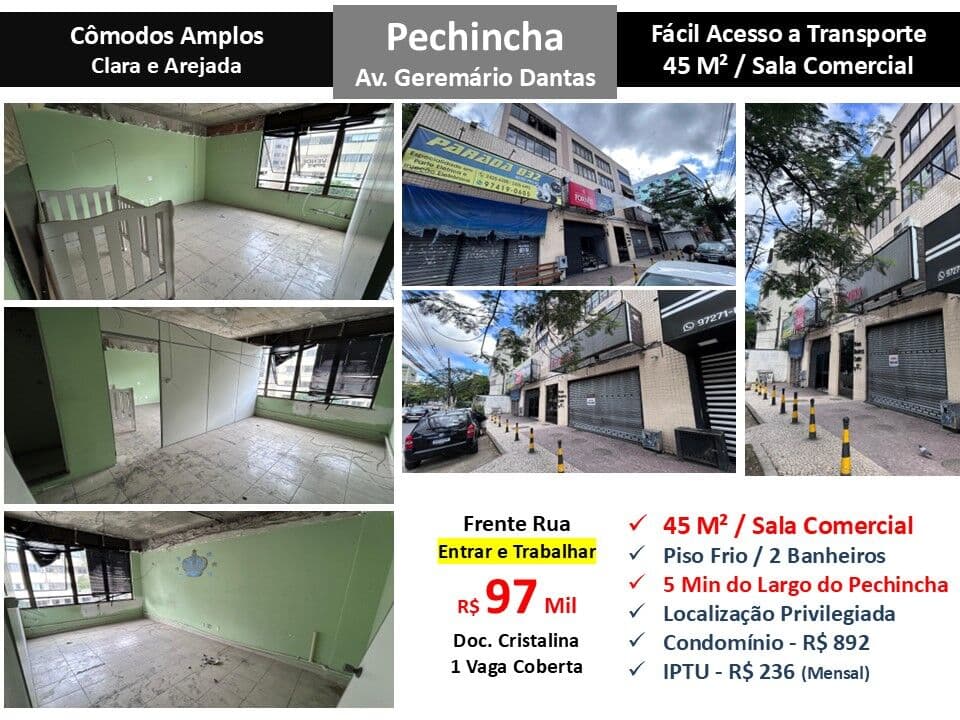 Sala JPA Pechincha Geremário Dantas 45M²