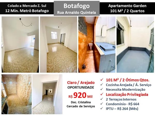 Apto Botafogo Arnaldo Quintela 101M² Garden