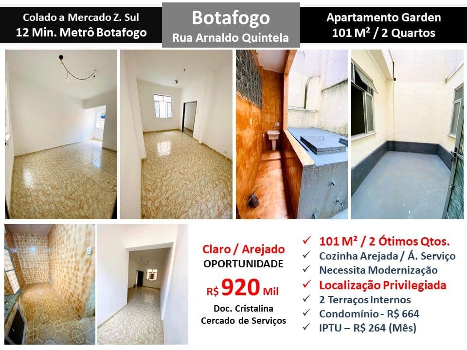 Apto Botafogo Arnaldo Quintela 101M² Garden