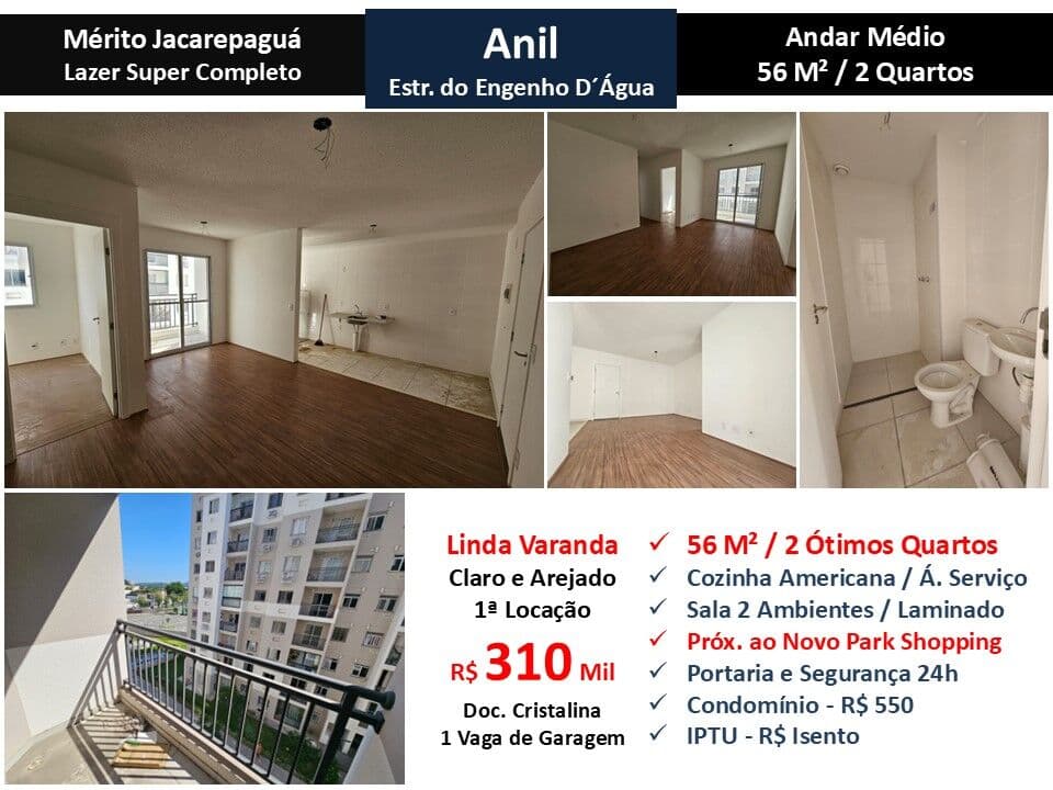 Apto JPA Anil Mérito 56M² 2