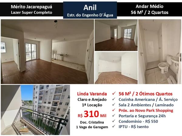 Apto JPA Anil Mérito 56M² 2