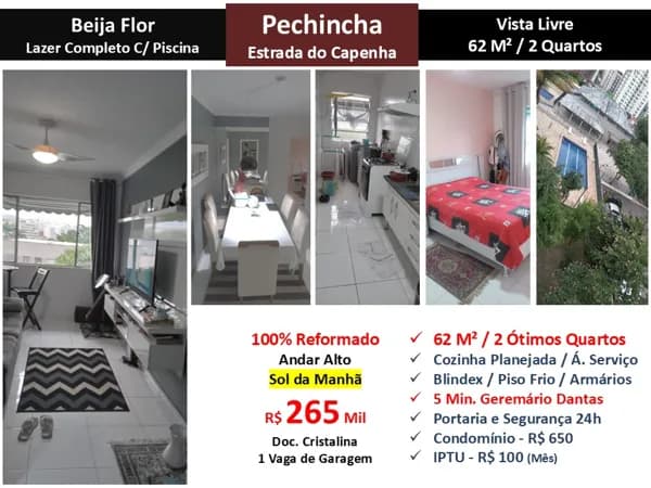 Apto JPA Pechincha Capenha Beija Flor 62M²