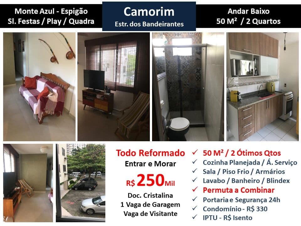 Apto Barra da Tijuca Camorim Espigão 50M² 3