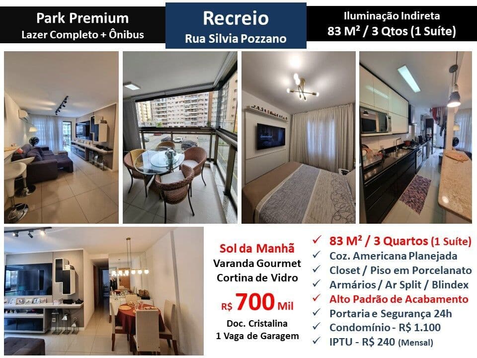 Apto Recreio Zico Park Premium 83M² 3