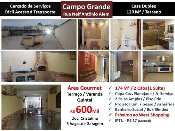 Casa Campo Grande Neif Antônio Alem 174M²