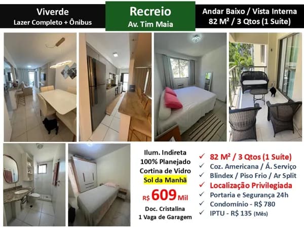 Apto Recreio Zico Viverde 82M²