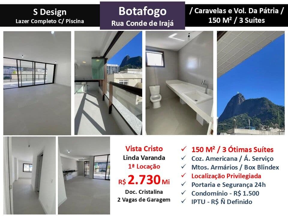 Apto Botafogo Conde de Irajá S Design 150M²