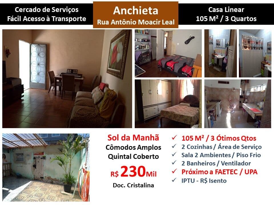 Casa Anchieta Moacir Leal 105M² Linear