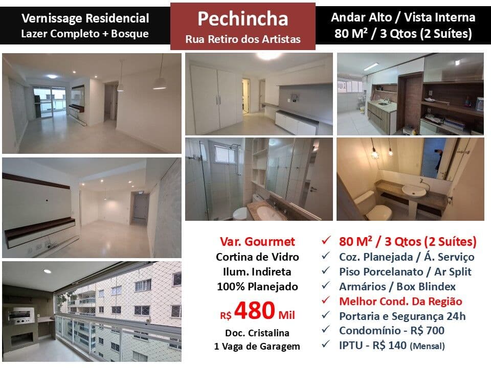Apto JPA Pechincha Vernissage 80M²