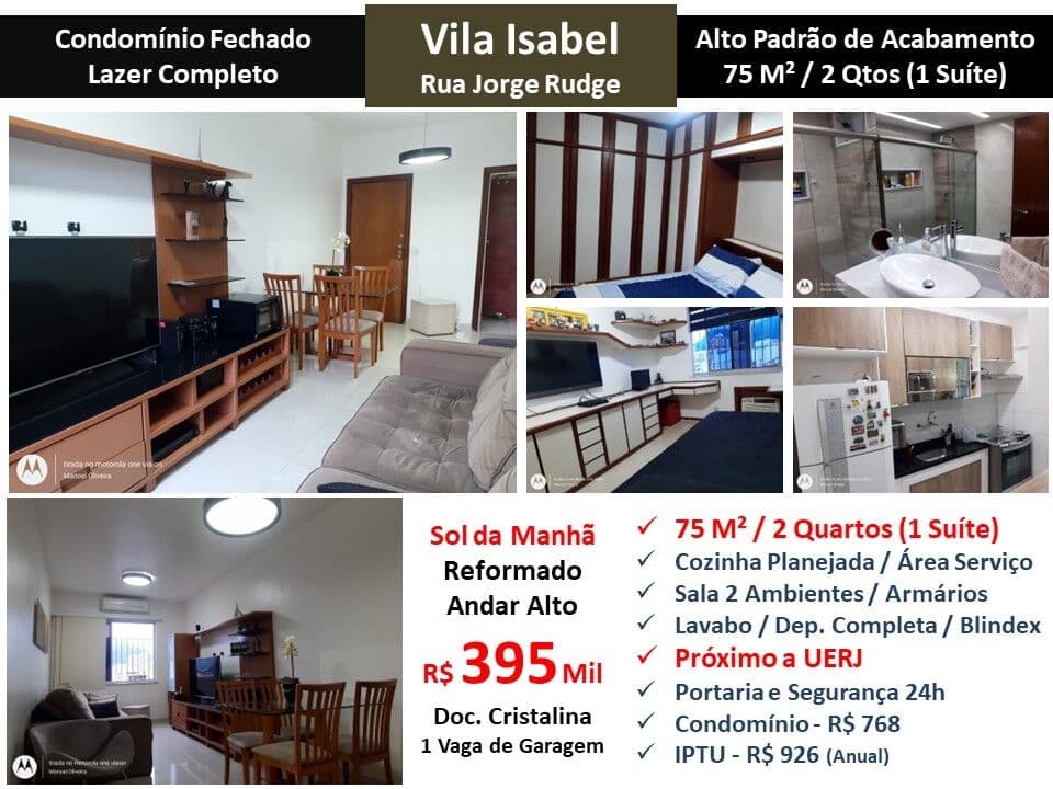 Apto Vila Isabel Jorge Rudge 75M²