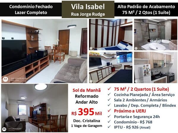 Apto Vila Isabel Jorge Rudge 75M²