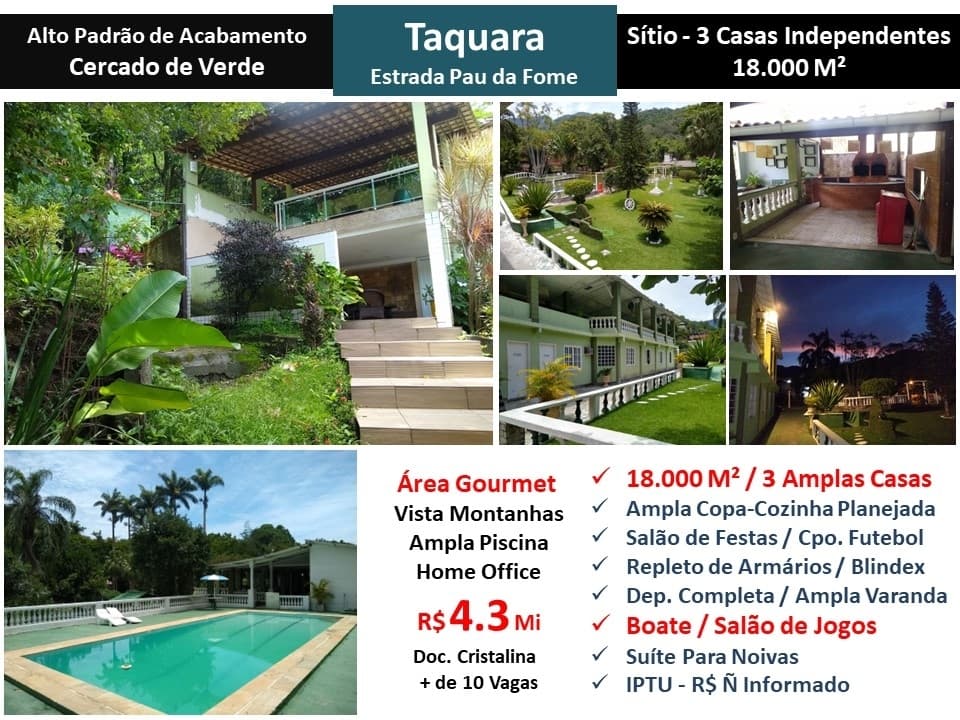 Sitio JPA Taquara Pau da Fome 18000M²