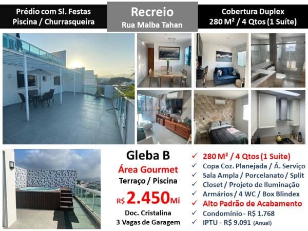 Cob Recreio Gleba B Malba Tahan 280M²