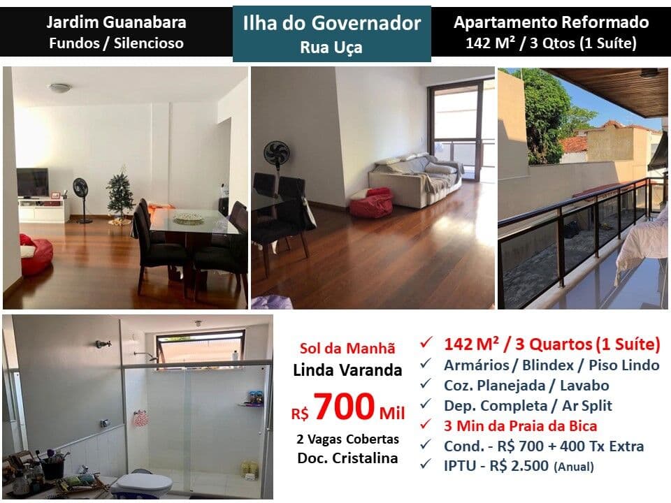 Apto Ilha do Governador Uça 142M²