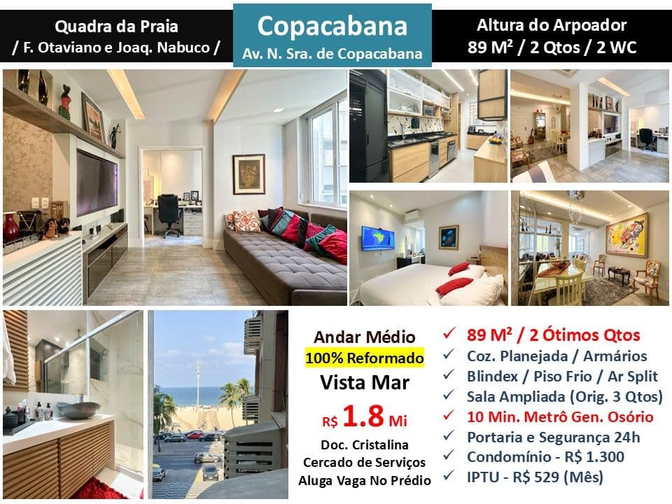 Apto Copacabana N.S de Copacabana 89M²