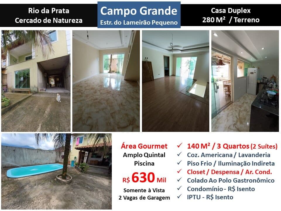 Casa Campo Grande Rio da Prata Lameirão Pequeno 140M²