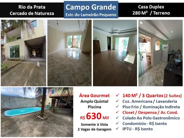 Casa Campo Grande Rio da Prata Lameirão Pequeno 140M²