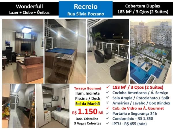 Cob Recreio Zico Wonderfull 183M²