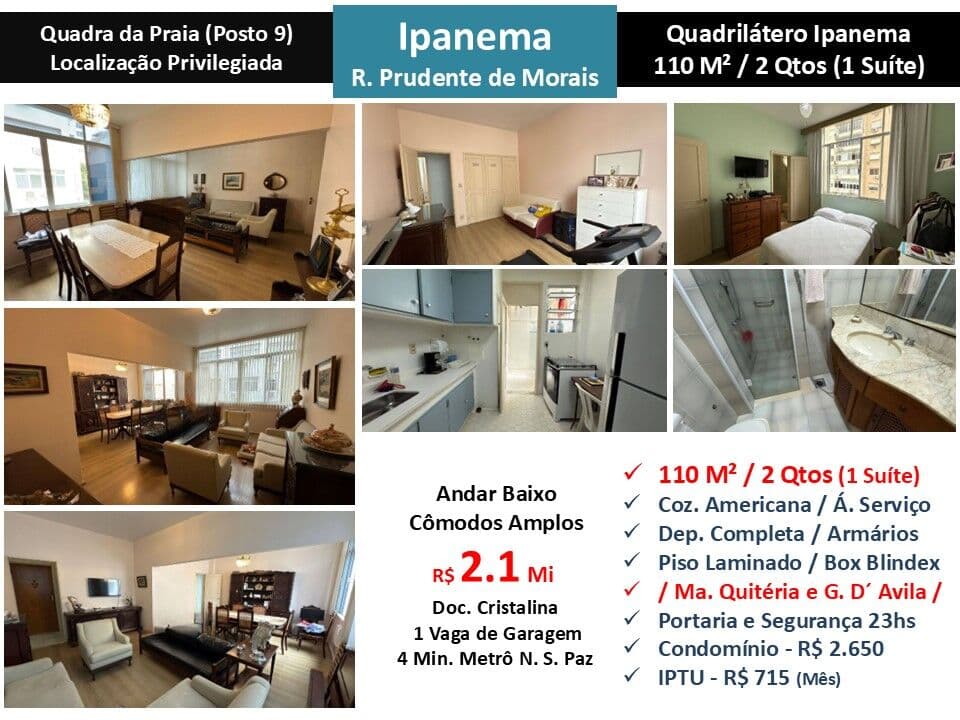 Apto Ipanema Prudente de Morais 110M² 2