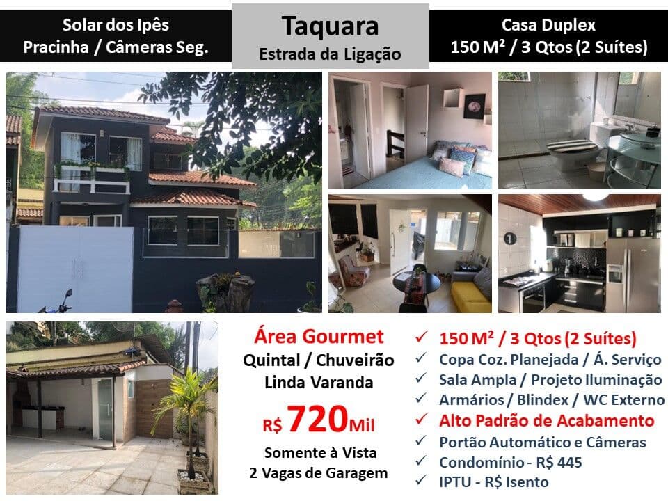 Casa JPA Taquara Solar dos Ipes 150M²