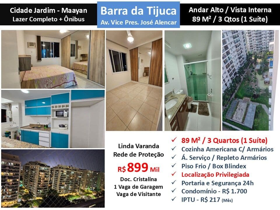 Apto Barra da Tijuca Cidade Jardim Maayan 89M² 4