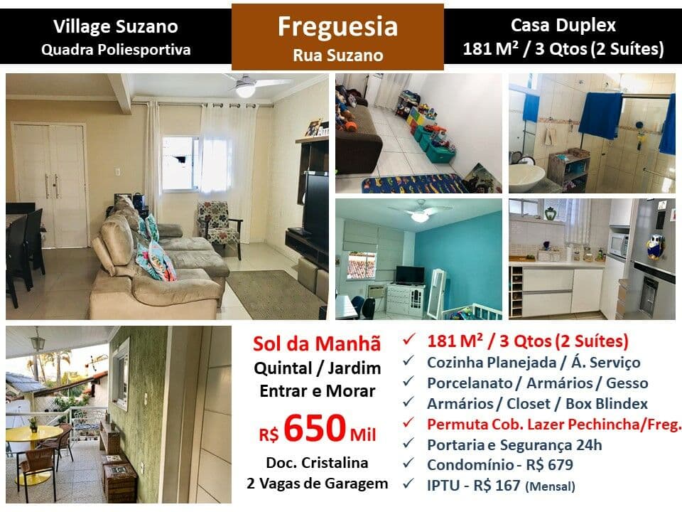 Casa JPA Freguesia Vilage Suzano 181M²