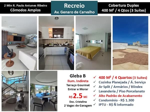 Cob Recreio Gleba B Genaro de Carvalho 400M² 2