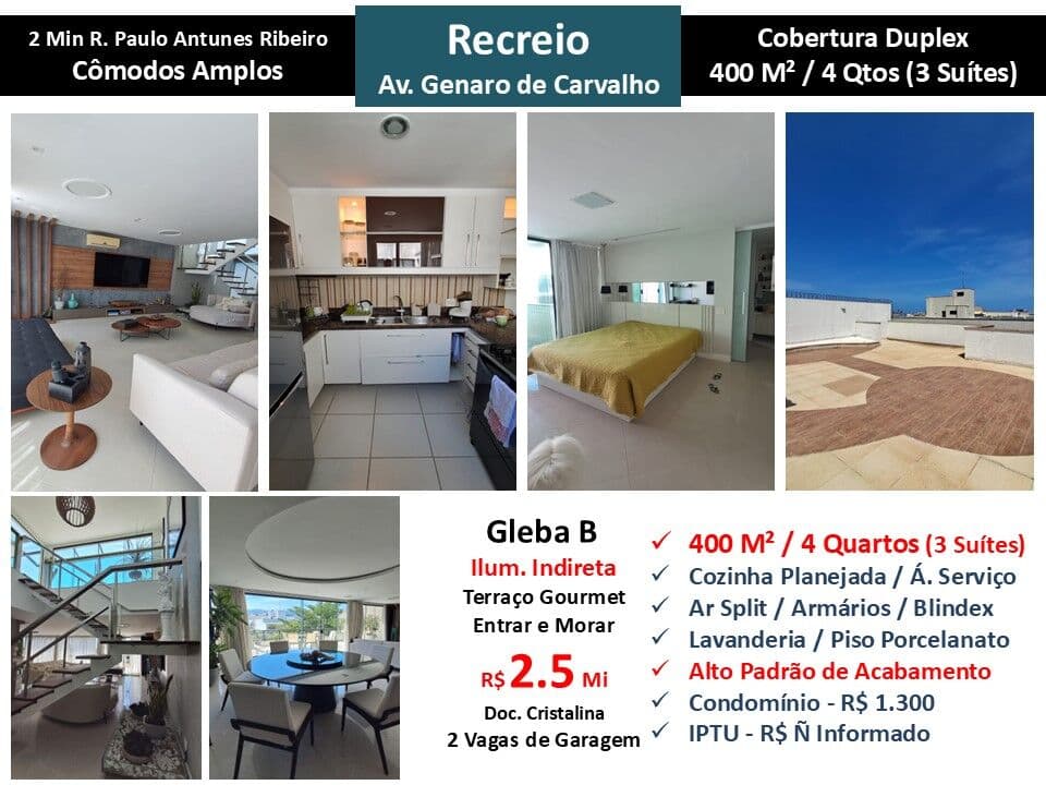 Cob Recreio Gleba B Genaro de Carvalho 400M² 2