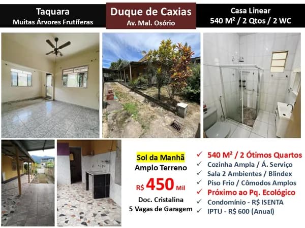 Casa Caxias Mal. Osório 540M²