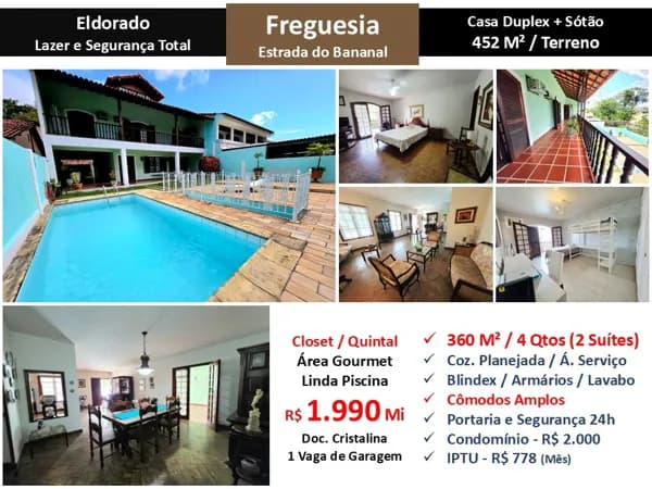 Casa JPA Freguesia Eldorado 360M² 2