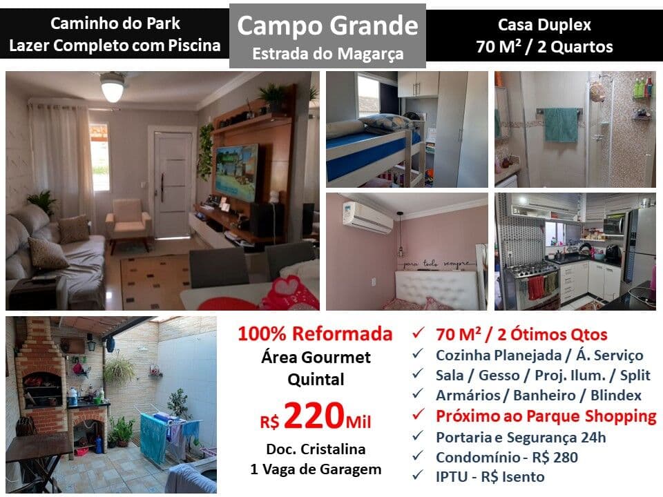 Casa Campo Grande Caminhos do Parque 70M²