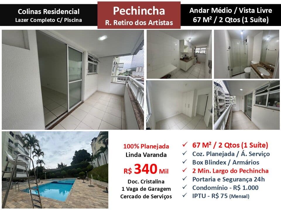 Apto JPA Pechincha Retiro dos Artistas Colinas Residencial 67M²