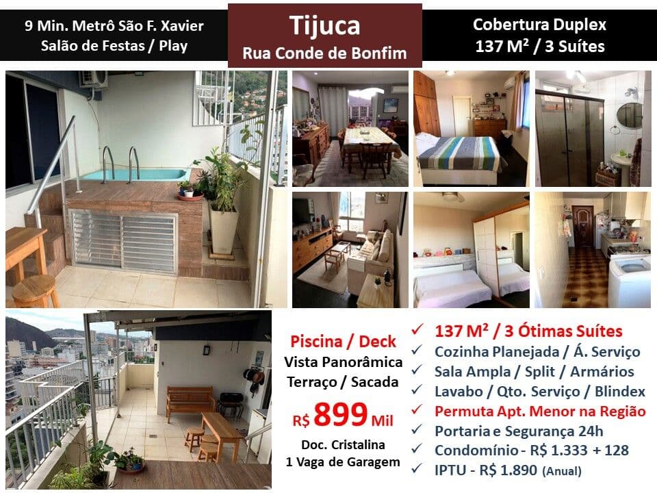 Cob Tijuca Conde de Bonfim 137M²