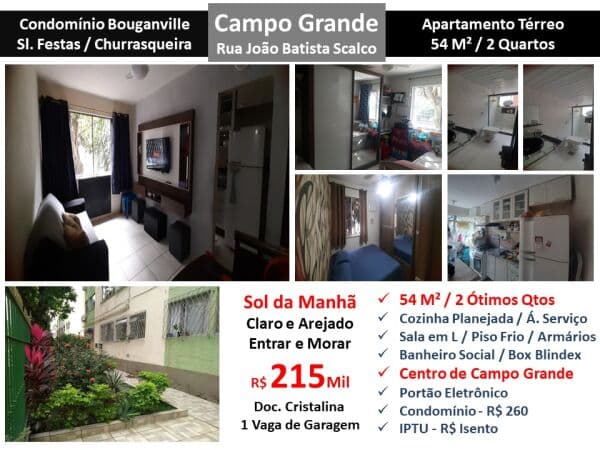 Apto Campo Grande Bouganville 54M² Garden