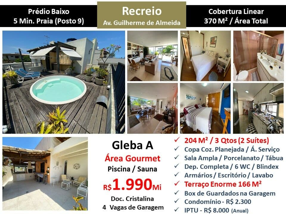 Cob Recreio Gleba A Guilherme de Almeida 370M² Linear