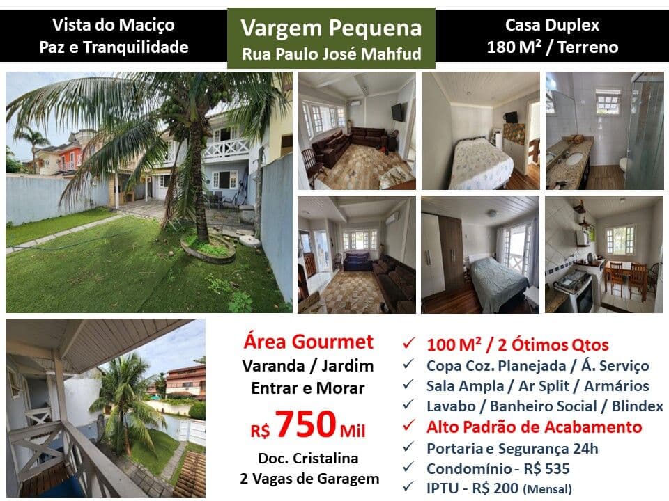 Casa Vargem Pequena Vista do Maciço 100M²